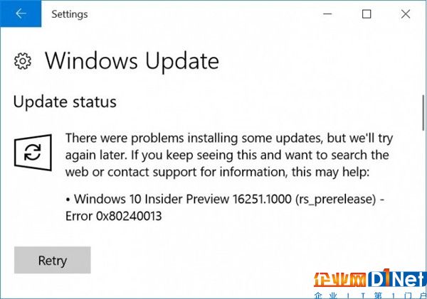 Windows 10新版Build 16251：用戶升級后遭殃