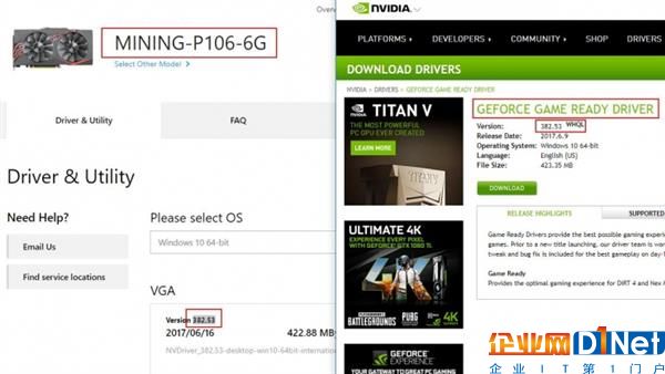 P106礦卡的驅(qū)動(dòng)實(shí)際上由GeForce驅(qū)動(dòng)修改而來